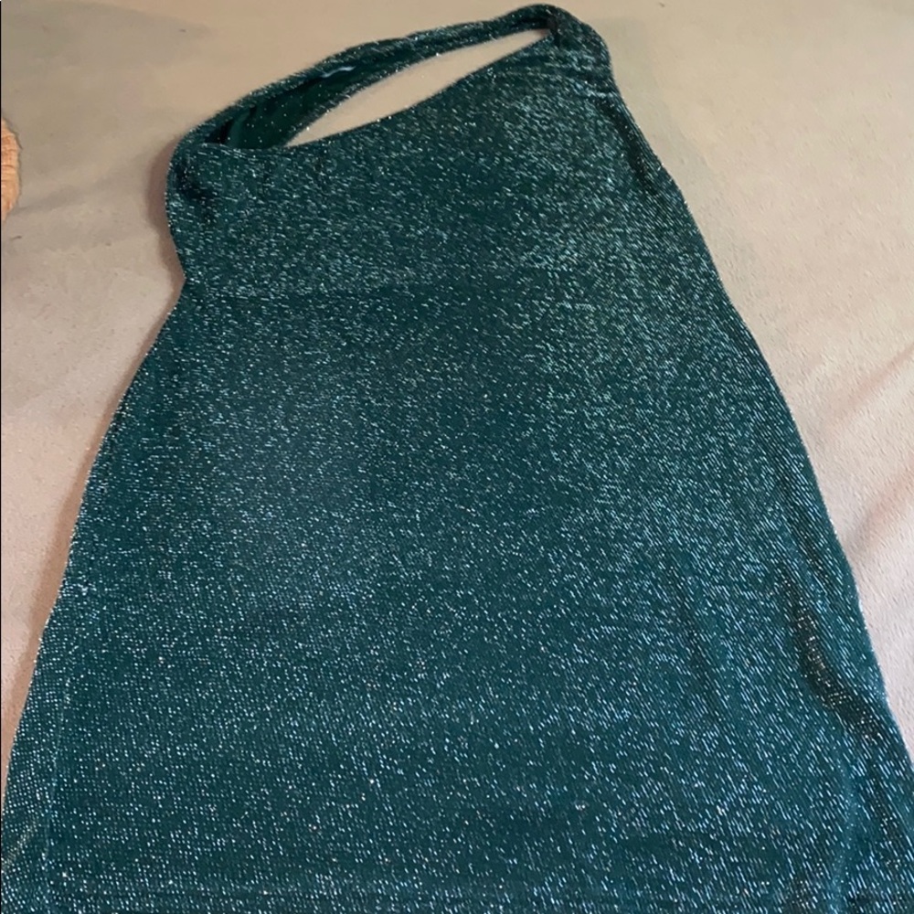 Green shimmery dress